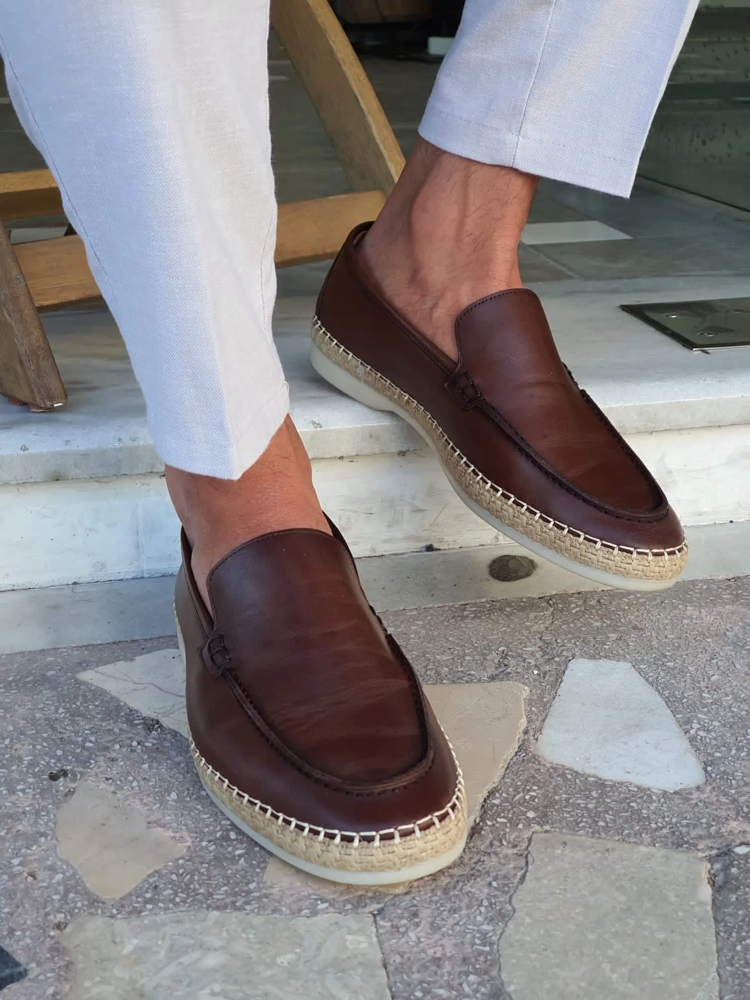 Salerno Brown Slip-On Loafers