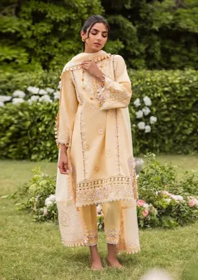 Siraa by Sadaf Fawad Khan Embroidered Lawn Unstitched 3Pc Suit - ZAPHIRA (A)