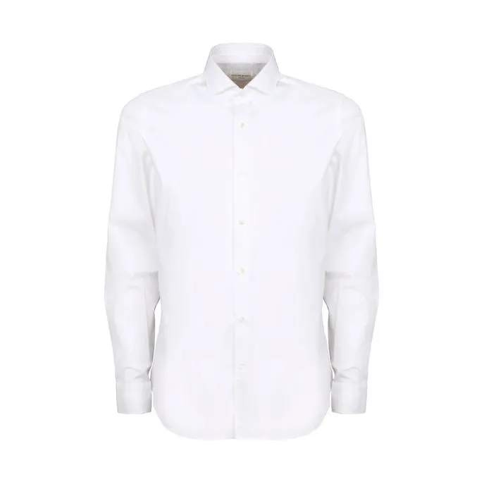 SLIM SHIRT IN STRETCH COTTON WITH FRENCH COLLAR Man White