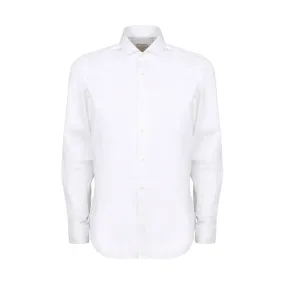 SLIM SHIRT IN STRETCH COTTON WITH FRENCH COLLAR Man White