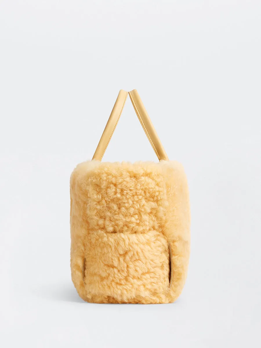 Small Arco Tote Bag in Teddy Shearling