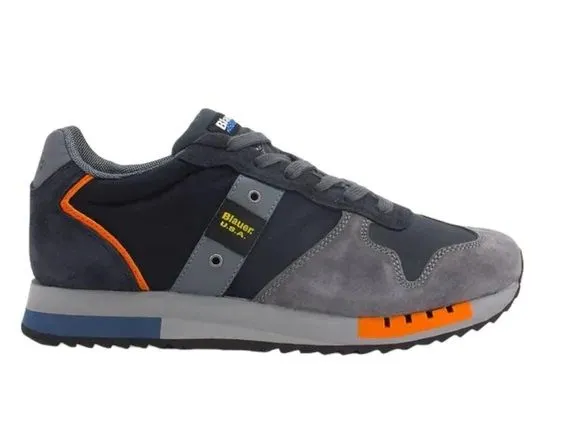 SNEAKERS BLAUER UOMO F2QUEENS01/WAX QUEENS01 NVG NAVY/GREY