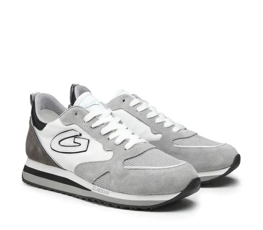 SNEAKERS UOMO GUARDIANI WEN 0092 LOW M SUEDE S FABR SUE GREY WHITE D GREY  AGM009207