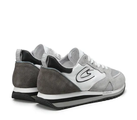 SNEAKERS UOMO GUARDIANI WEN 0092 LOW M SUEDE S FABR SUE GREY WHITE D GREY  AGM009207