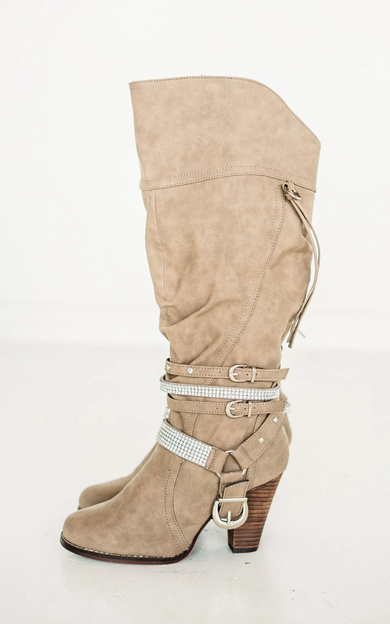 Stacey Boots in Taupe