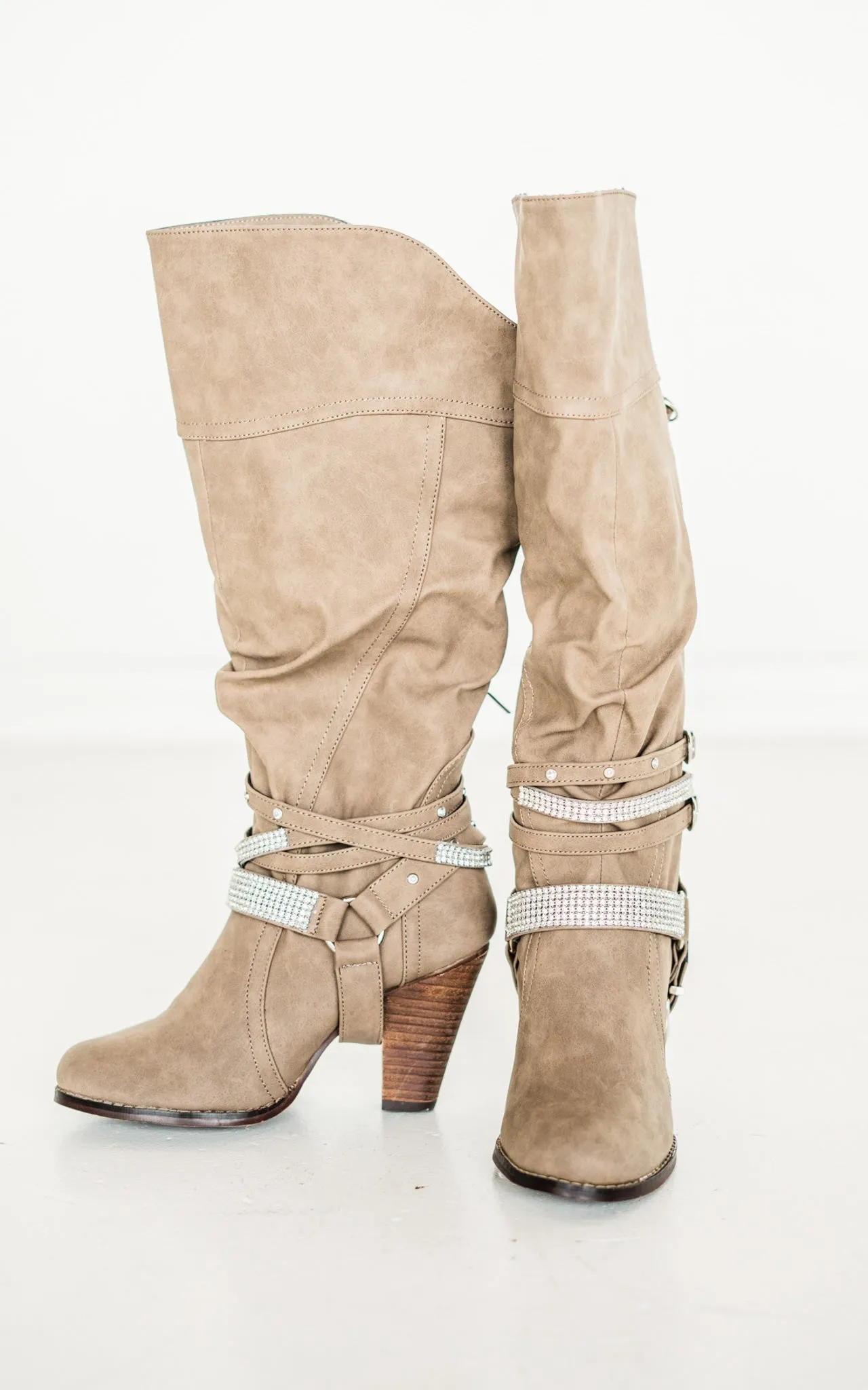 Stacey Boots in Taupe