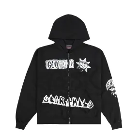 Star Child Zip Up Hoodie (Black)