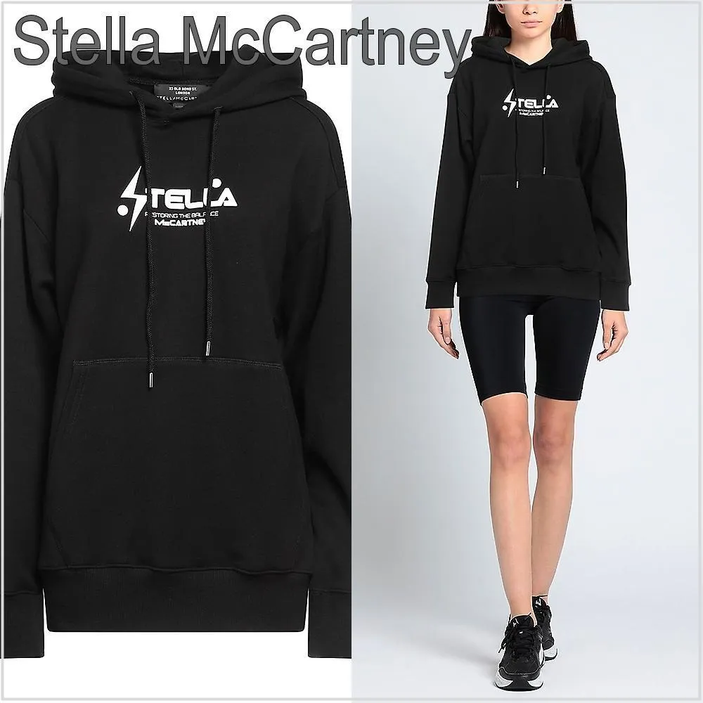 Stella McCartney  |Long Sleeves Cotton Logo Hoodies & Sweatshirts