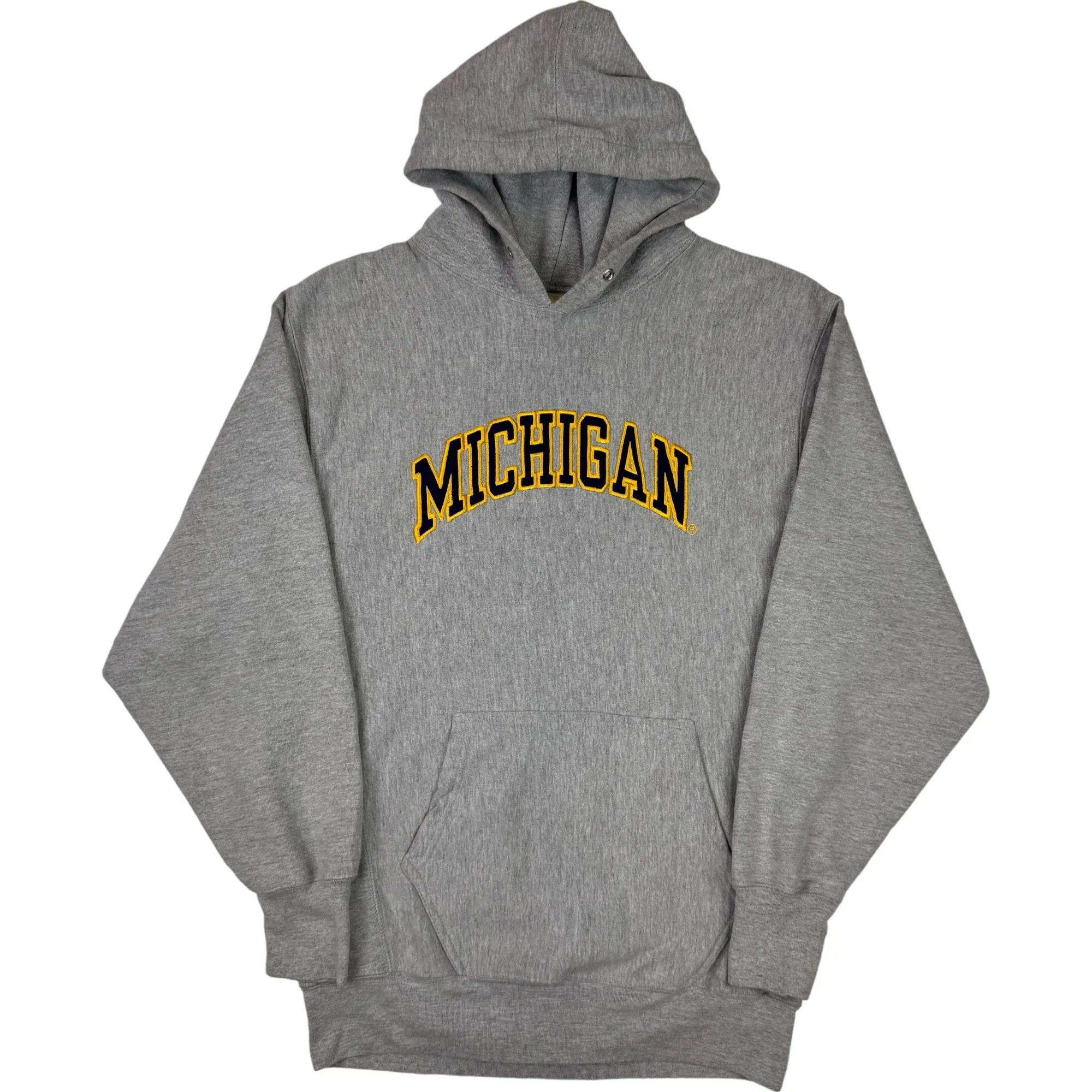 Steve & Barry's 90's Michigan Embroidered Pullover Hoodie Grey