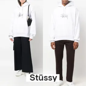 STUSSY  |Collaboration Cotton Co-ord Logo Skater Style Hoodies