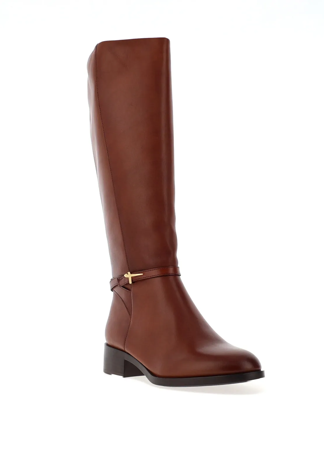 Tamaris Knee High Zipped Boots, Tan