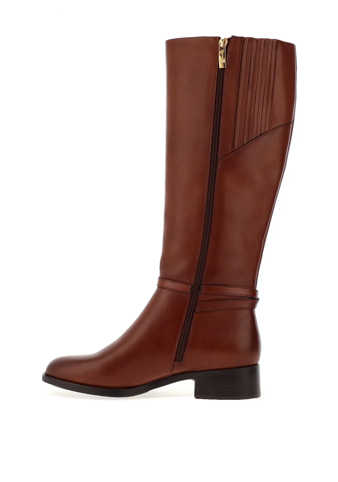 Tamaris Knee High Zipped Boots, Tan