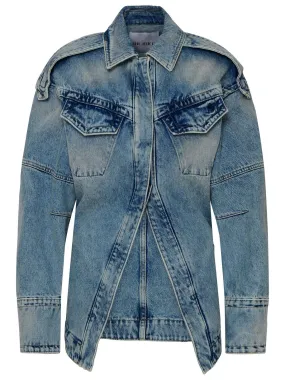 The Attico Acid-Wash Buttoned Denim Jacket