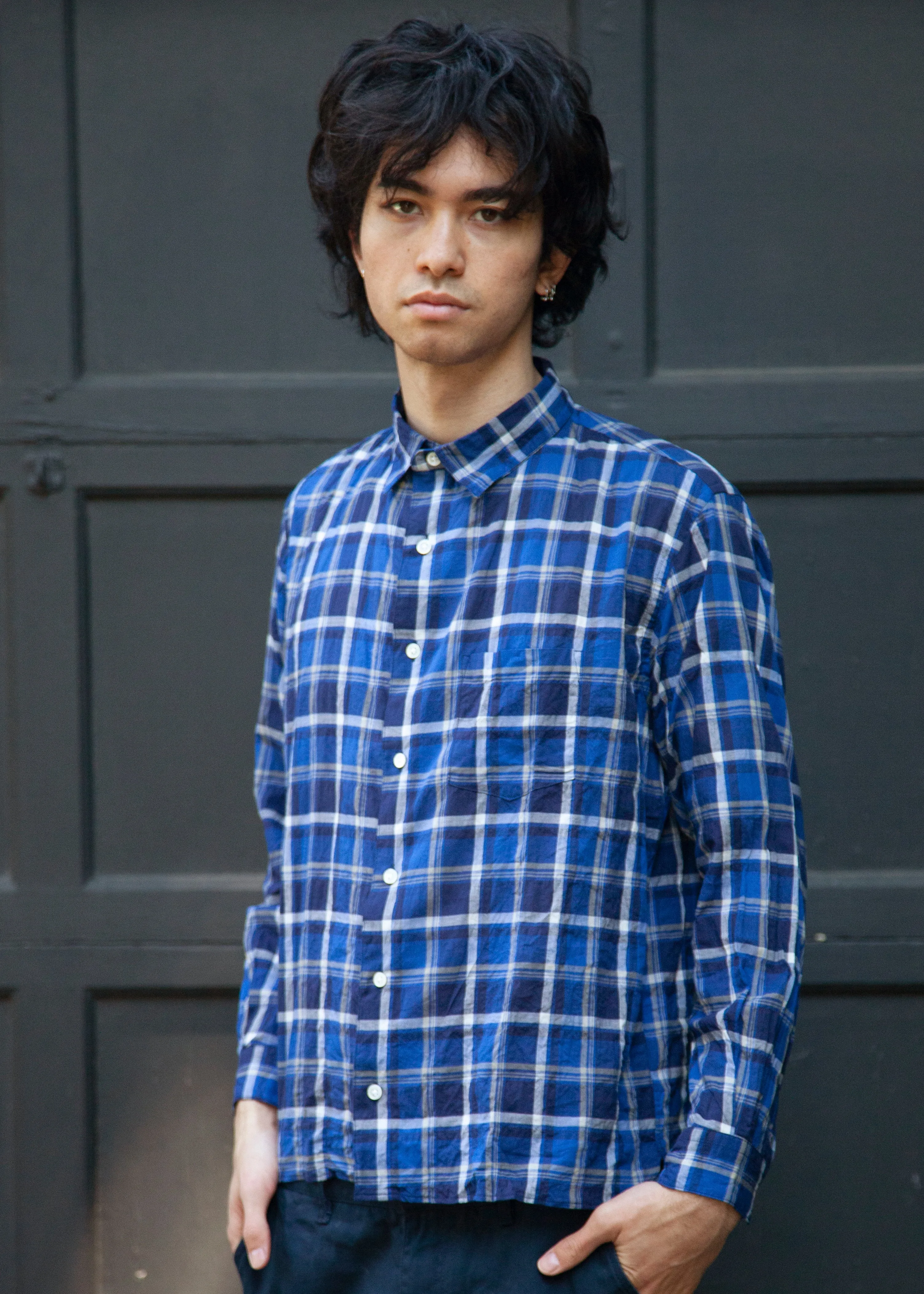 The Notch Shirt, Blue Check