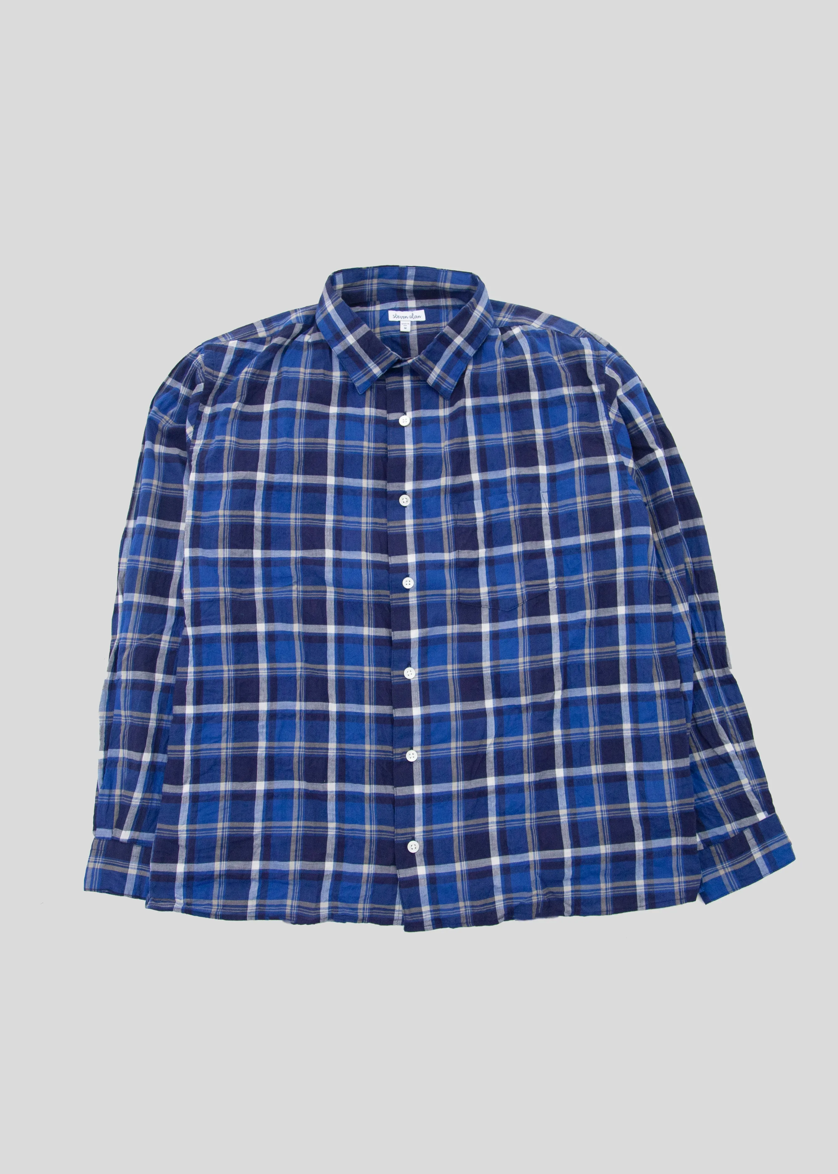 The Notch Shirt, Blue Check