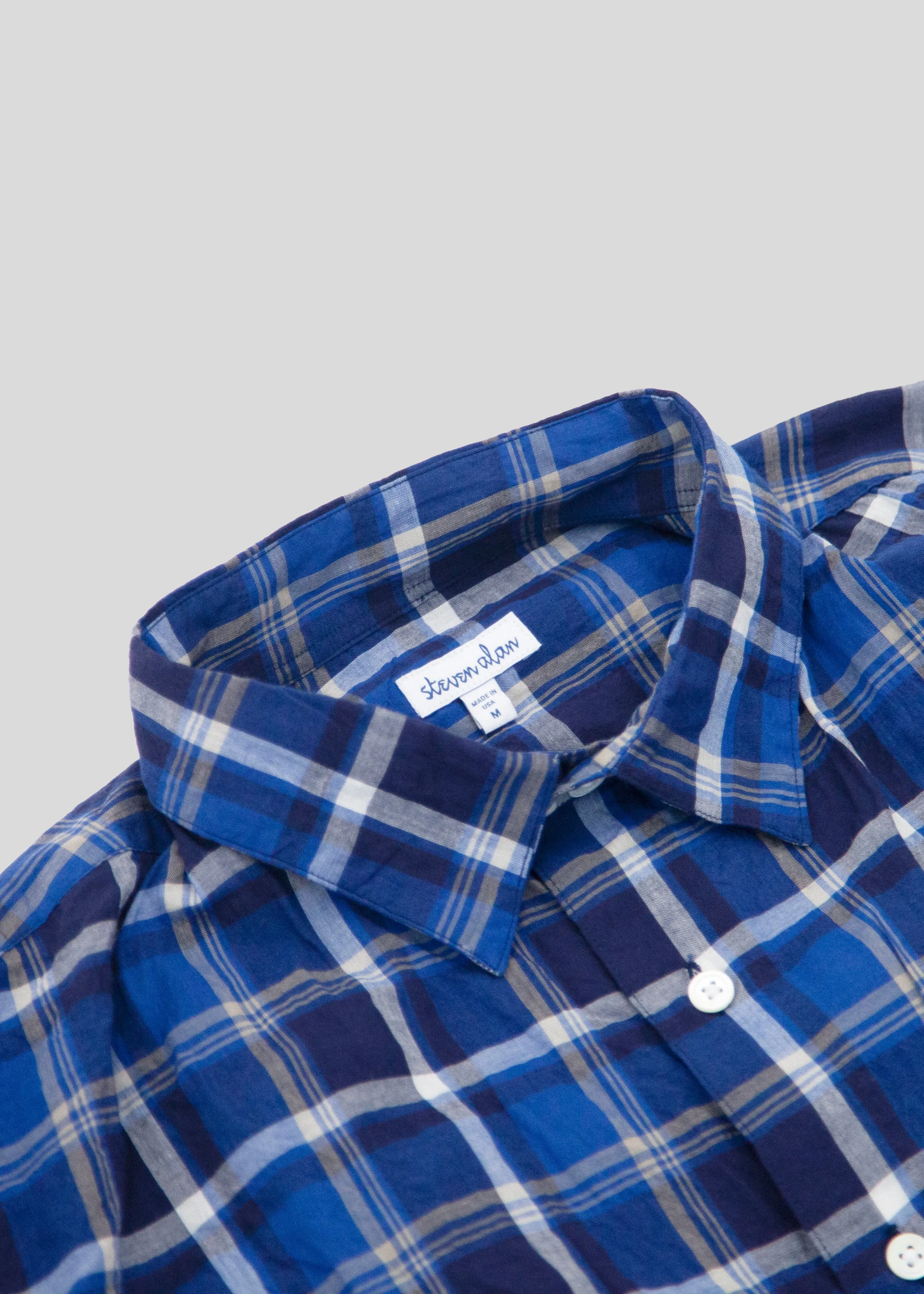 The Notch Shirt, Blue Check