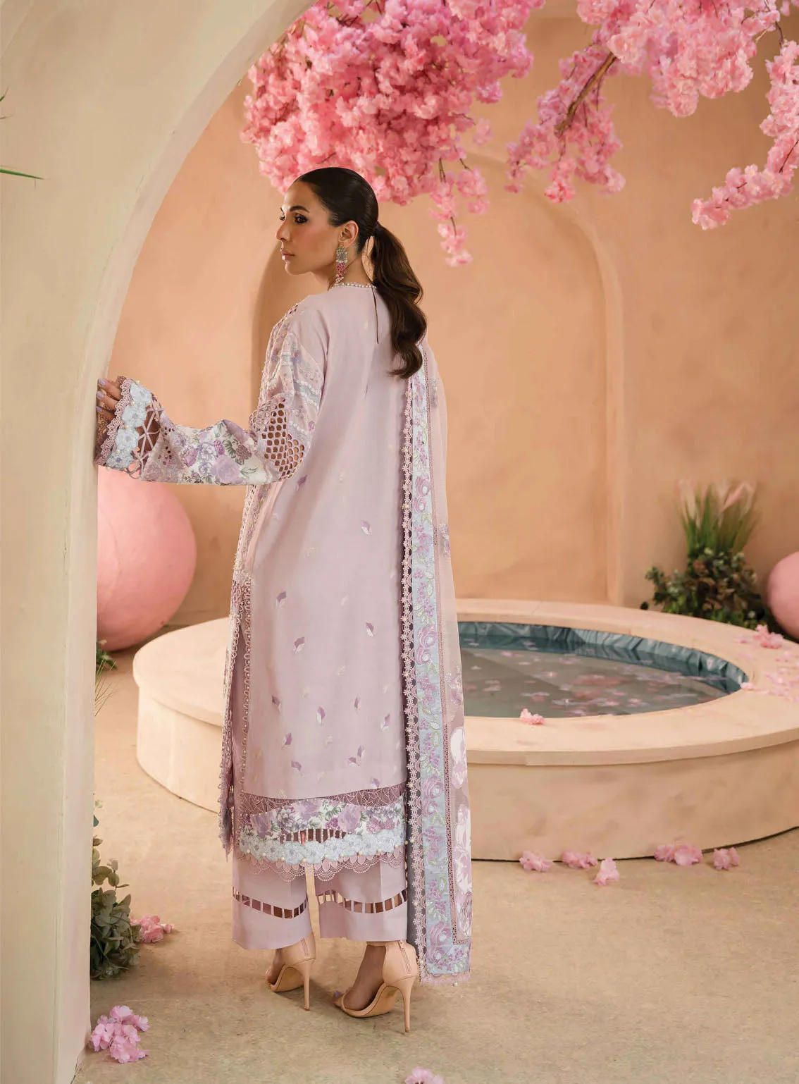 The Painted Garden By Afrozeh Embroidered Lawn 3 Piece Unstitched Suit AF24PG D-09 HONEYSUCKLE