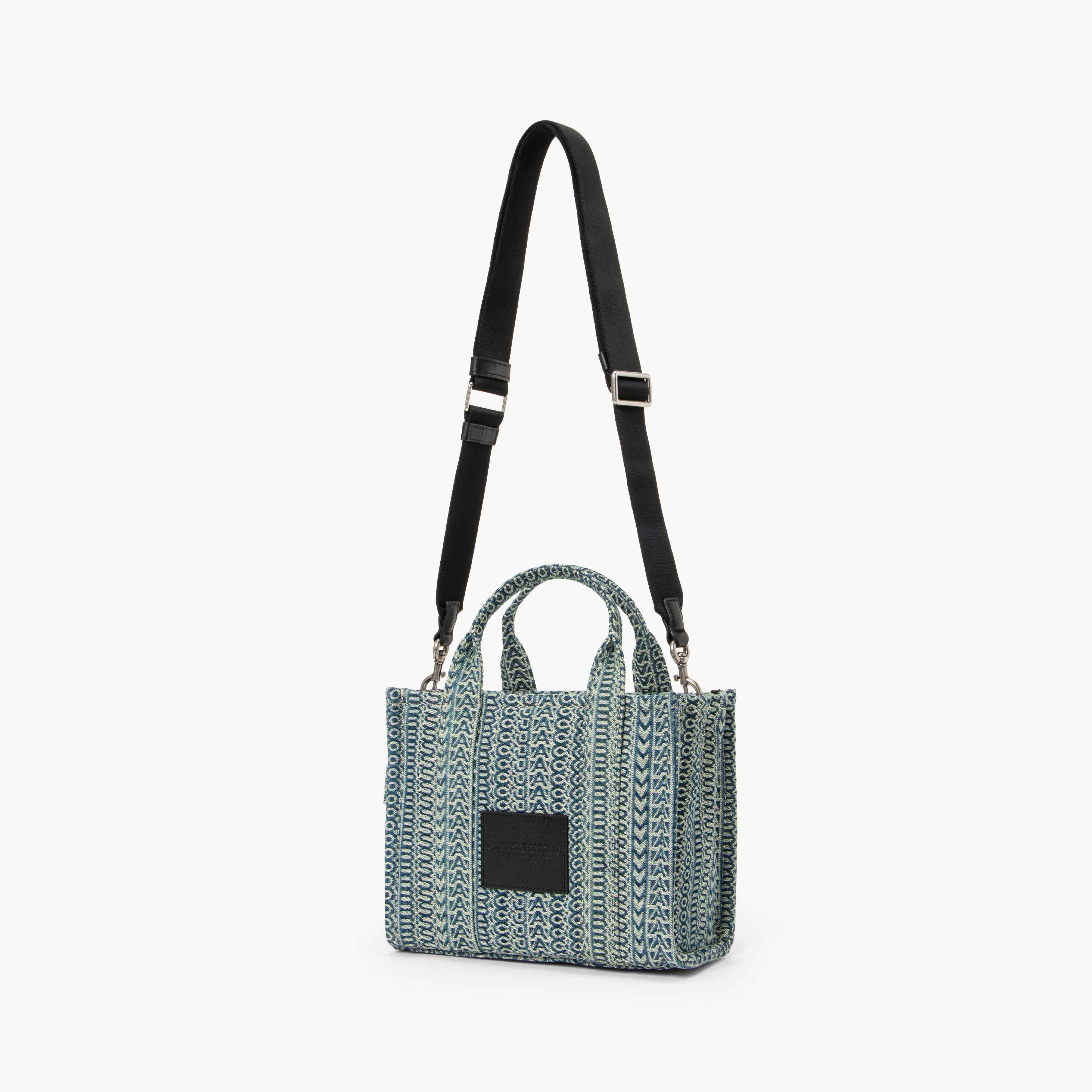 The Washed Monogram Denim Small Tote Bag