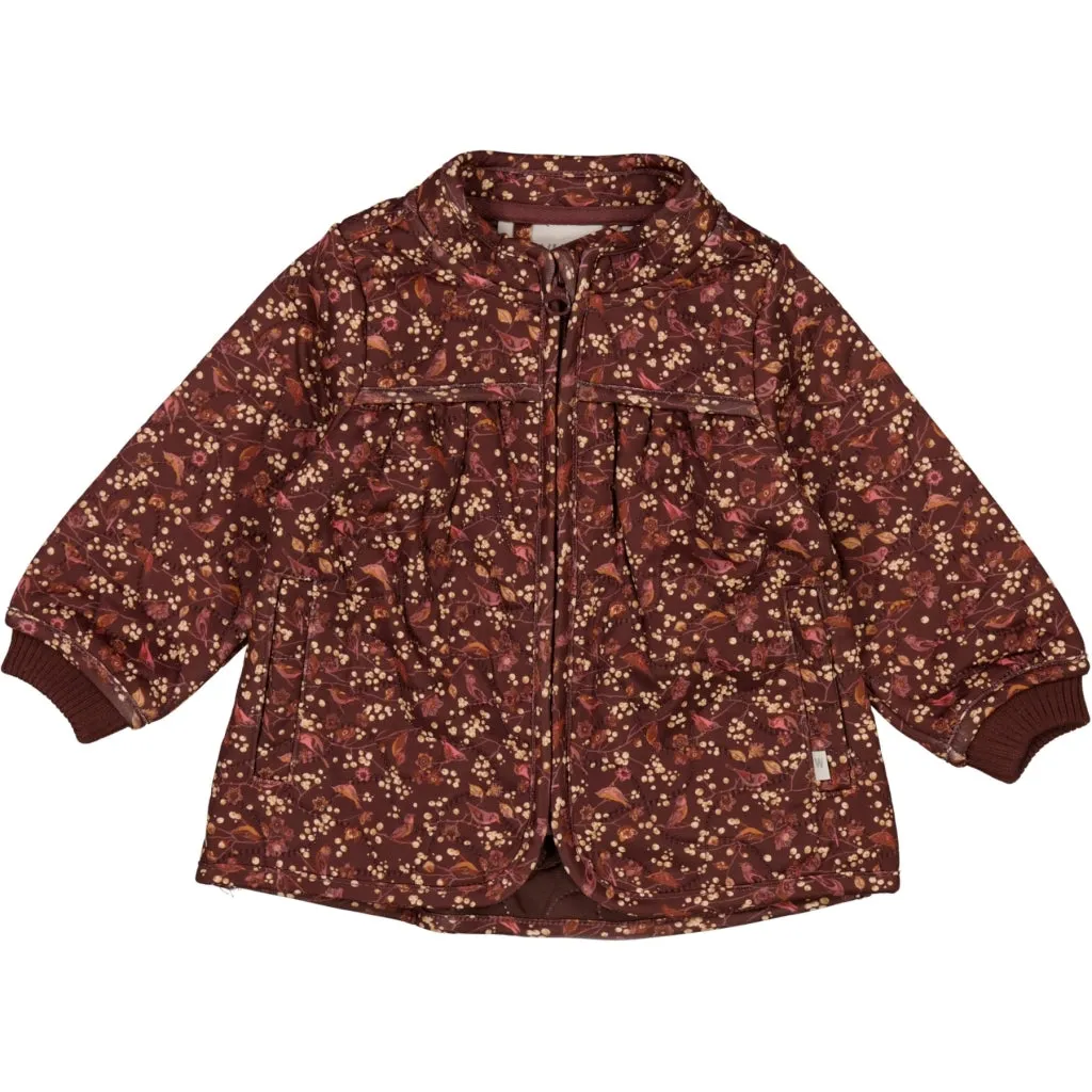 Thermo Jacket Thilde - maroon birds