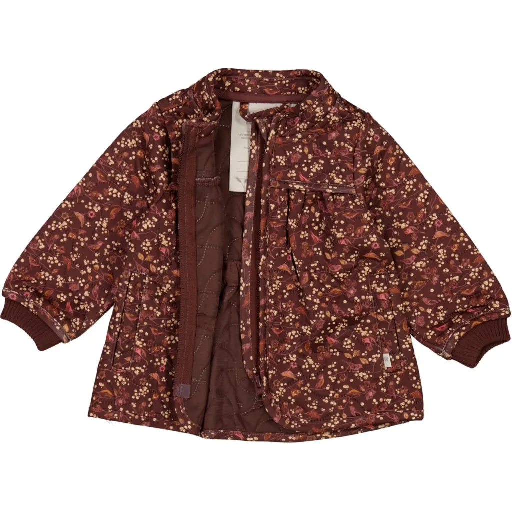 Thermo Jacket Thilde - maroon birds