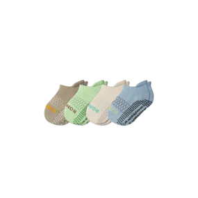 Toddler Solids Gripper Ankle Sock 4-Pack