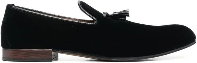 TOM FORD leather slip-on loafers Black