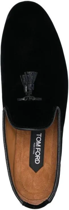 TOM FORD leather slip-on loafers Black