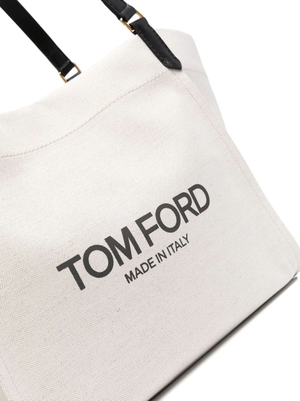 Tom Ford    Tom Ford Canvas And Leather Large Tote Bag