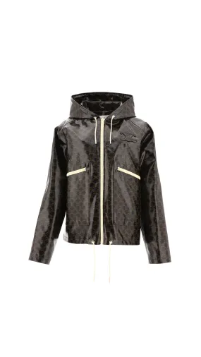 Triomphe Coated Cotton Rain Jacket - Black/Brown