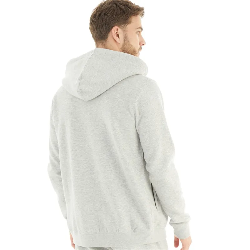 UCLA Mens Zip Through Hoodie Light Grey Marl