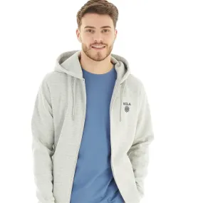 UCLA Mens Zip Through Hoodie Light Grey Marl