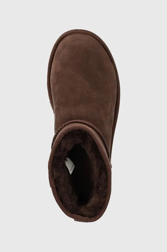 UGG suede snow boots W Classic Mini II brown color