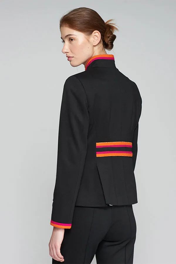 Vilagallo DOROTHEA BLACK TRIMMED JACKET