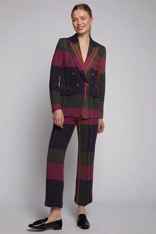 Vilagallo INGRID KNIT CHECK JACKET