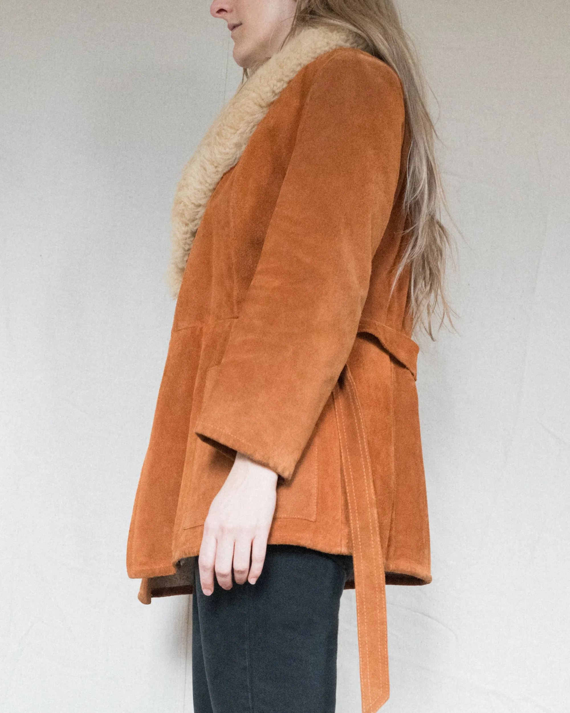 Vintage 70s Suede and Shearling Jacket (S)