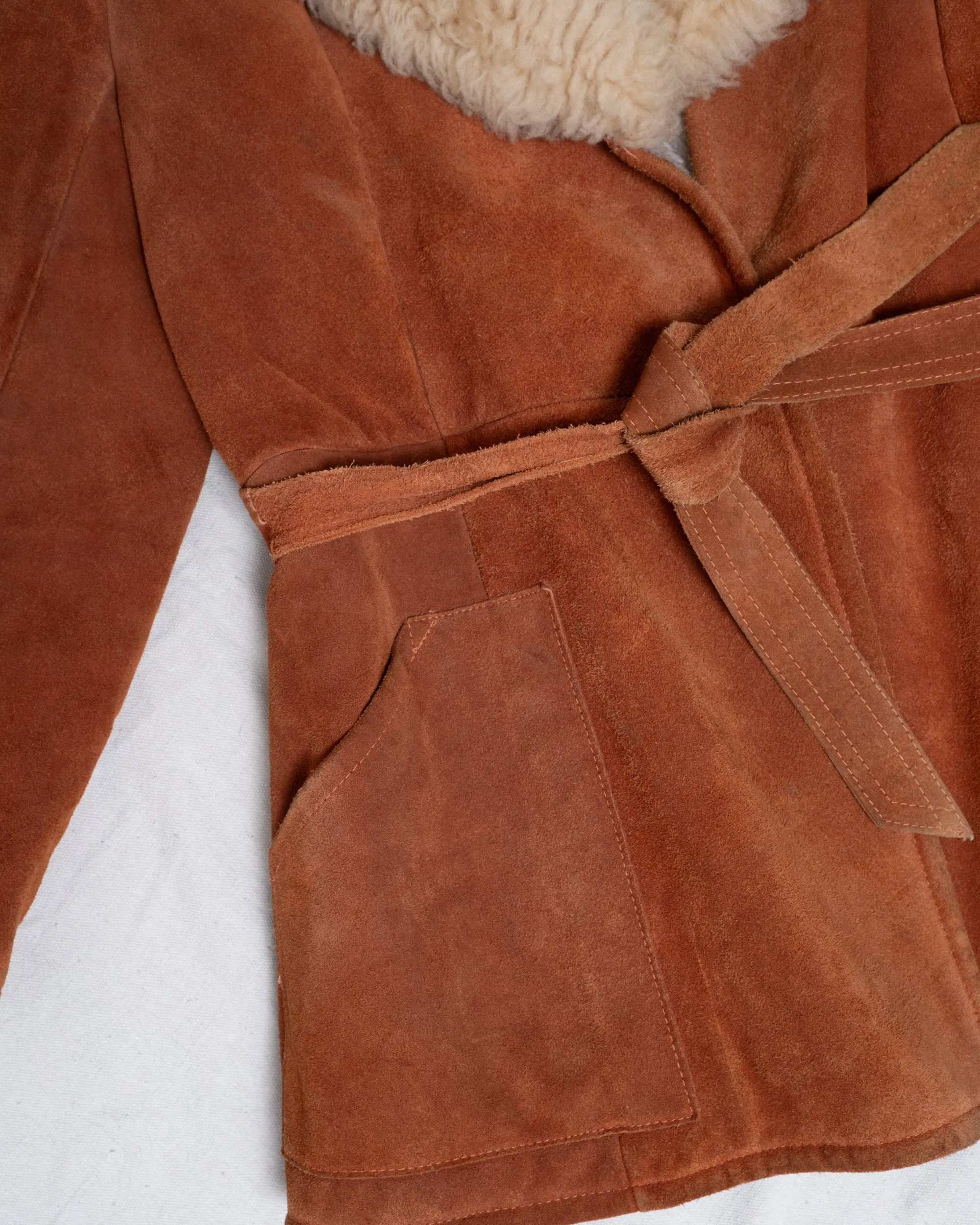 Vintage 70s Suede and Shearling Jacket (S)