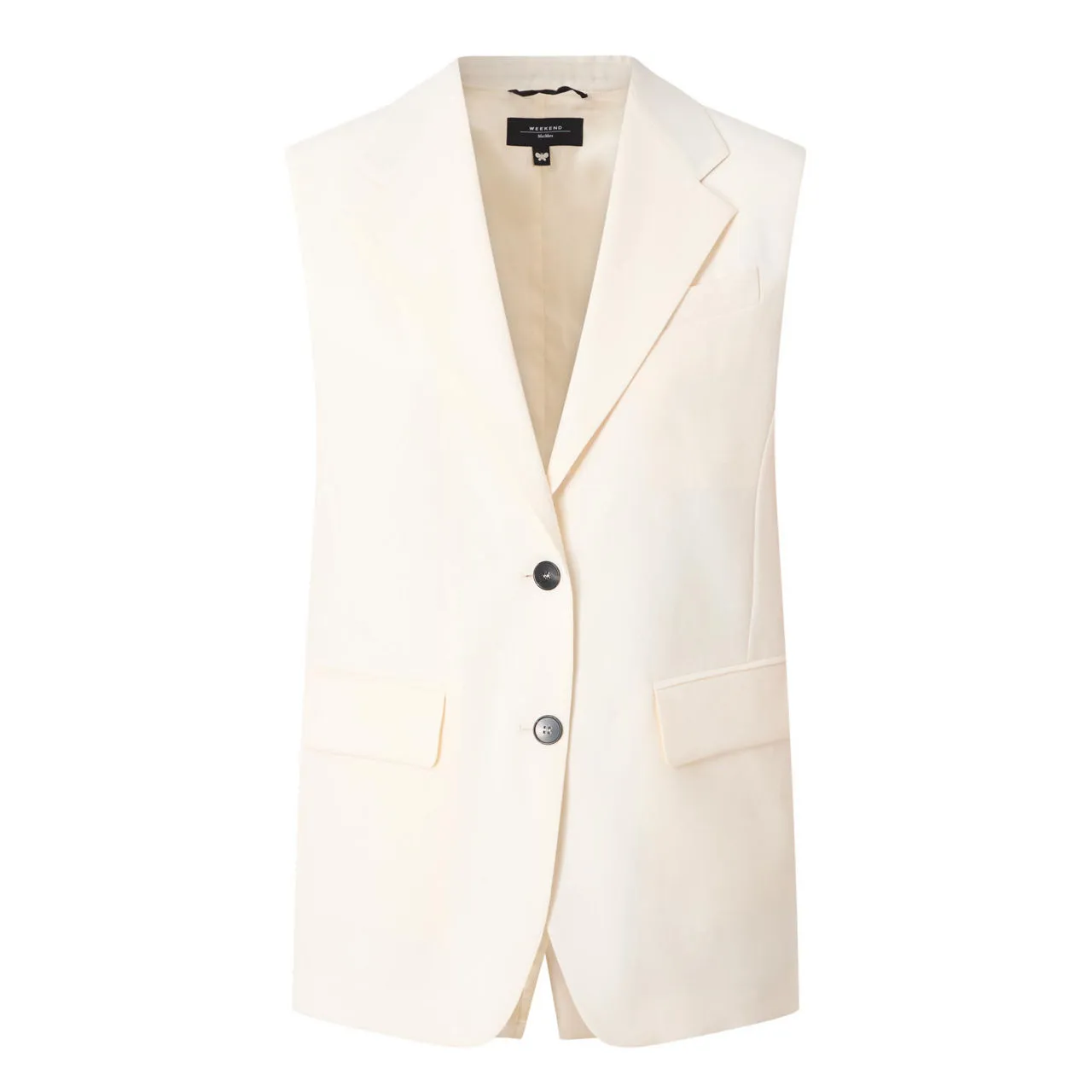 WEEKEND MAX MARA Donna Single-Breasted Suit Vest - Cream