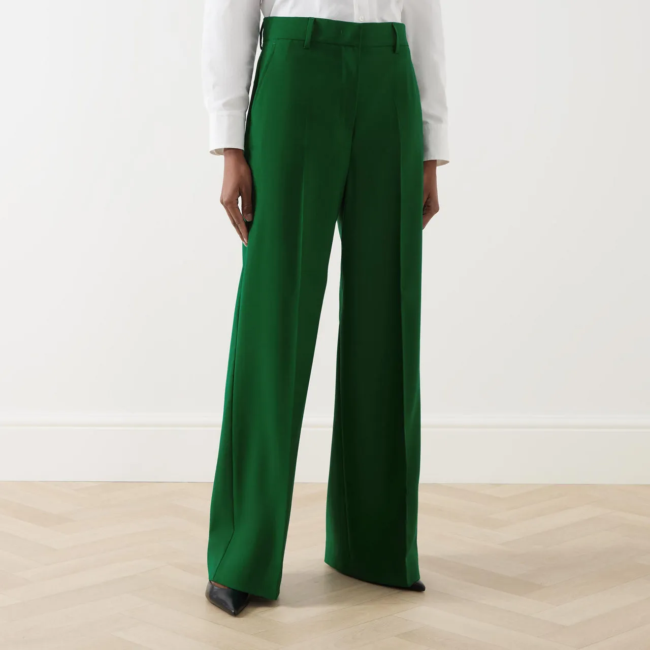 WEEKEND MAX MARA Visivo Straight Suit Trousers - Green