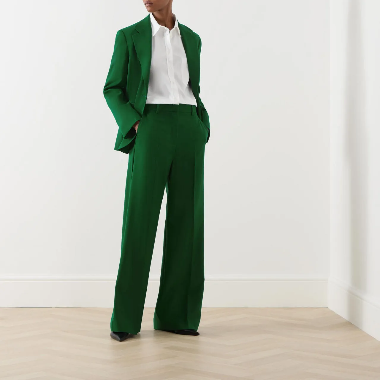 WEEKEND MAX MARA Visivo Straight Suit Trousers - Green