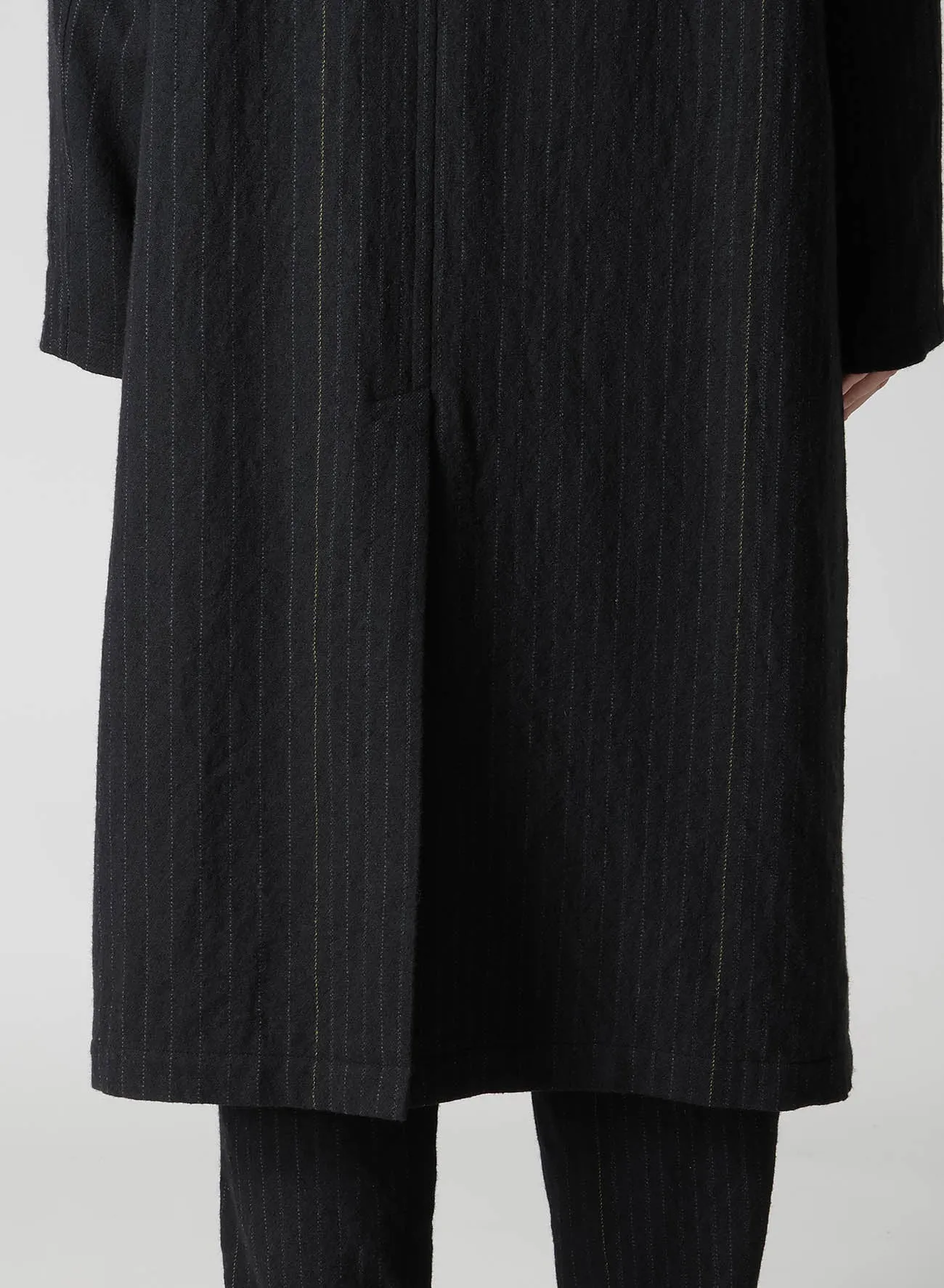 WOOL PINSTRIPE LEFT FACING JACKET