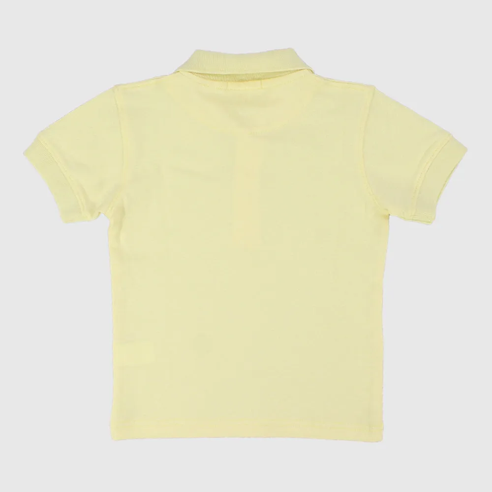 Yellow Short-Sleeved Polo Shirt