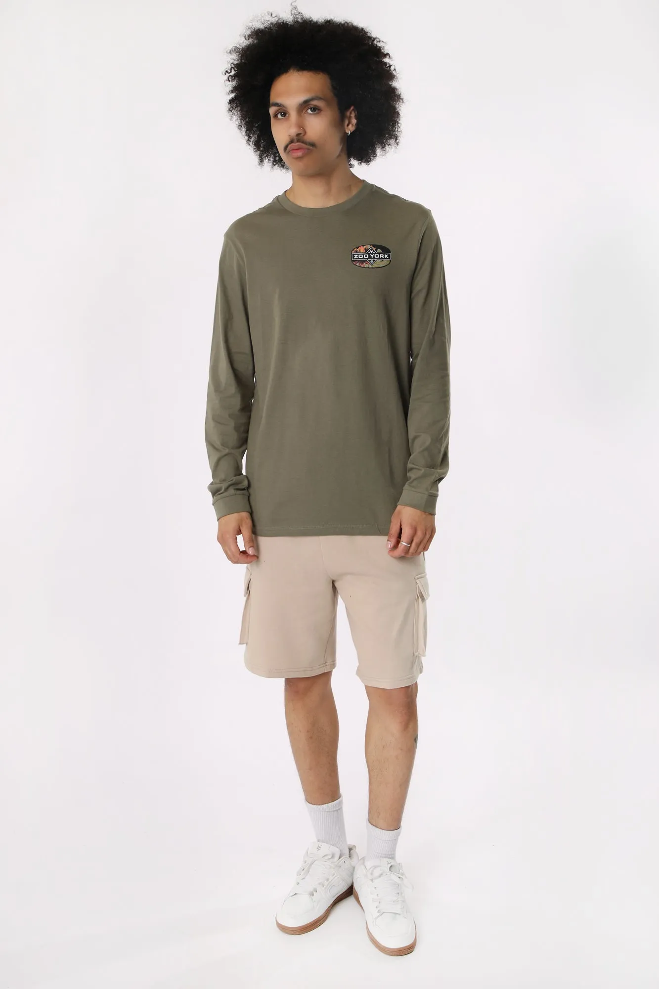 Zoo York Mens Tropical Logo Long Sleeve Top